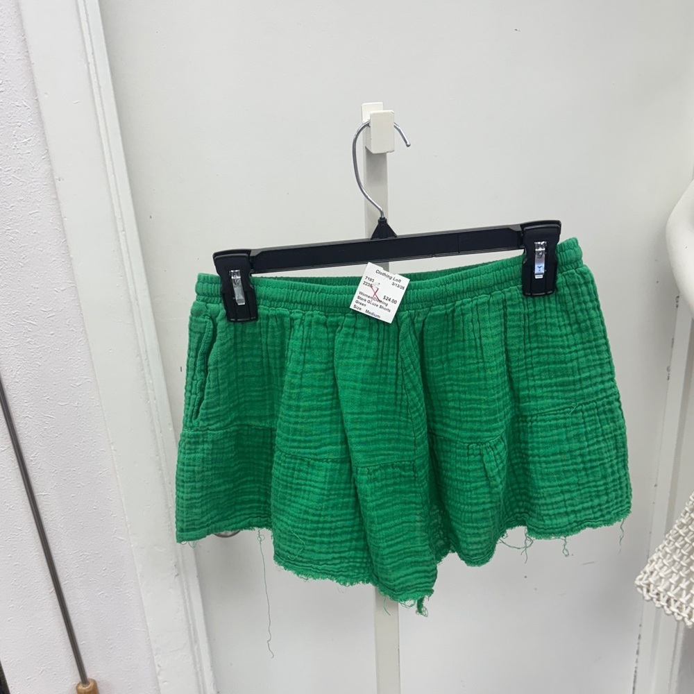 Stark X Green Gauze Women's Shorts Size Medium